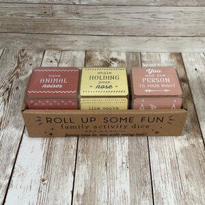 DEMDACO Roll Up Some Fun Family Activity Dice Wooden Game NIB NEW